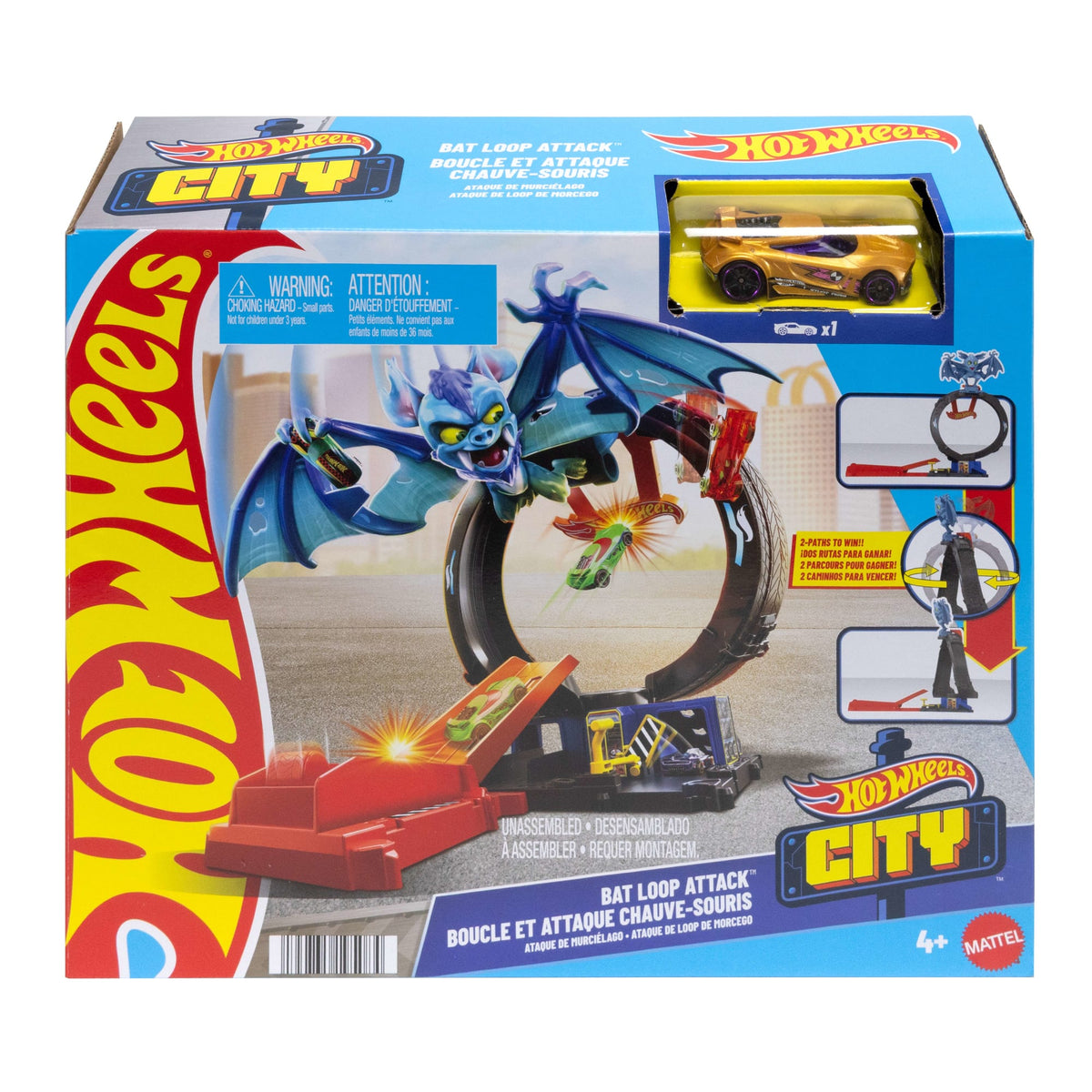 Hot Wheels City Pista de Juguete Ataque de Murciélago