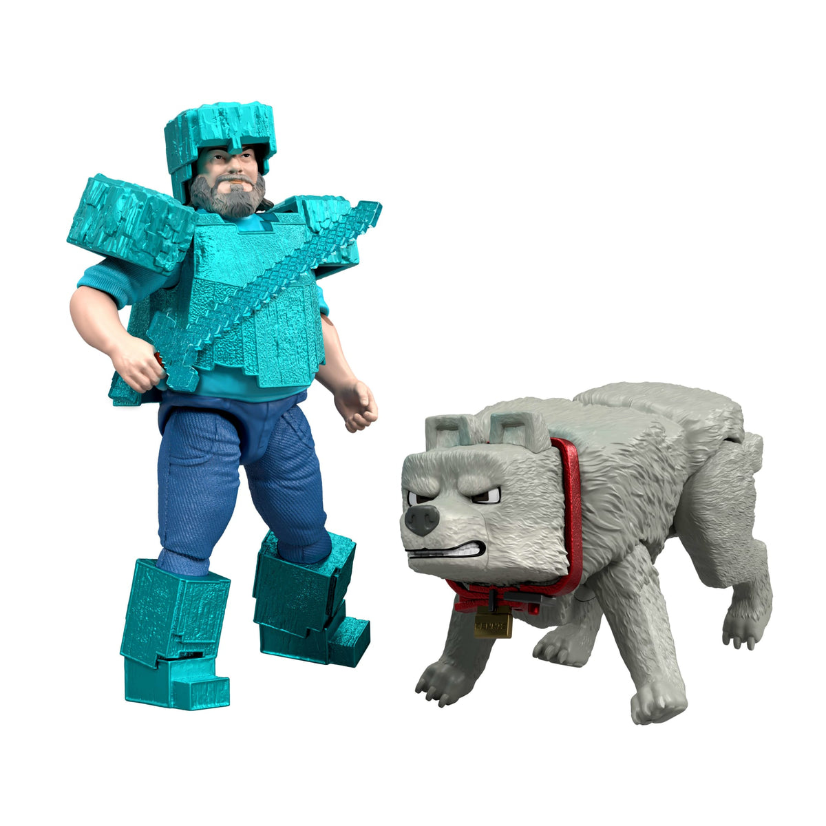 Minecraft Man's Best Wolf Pack With 2 Action Figures & 2 Accessories, Set Inspired By The Movie