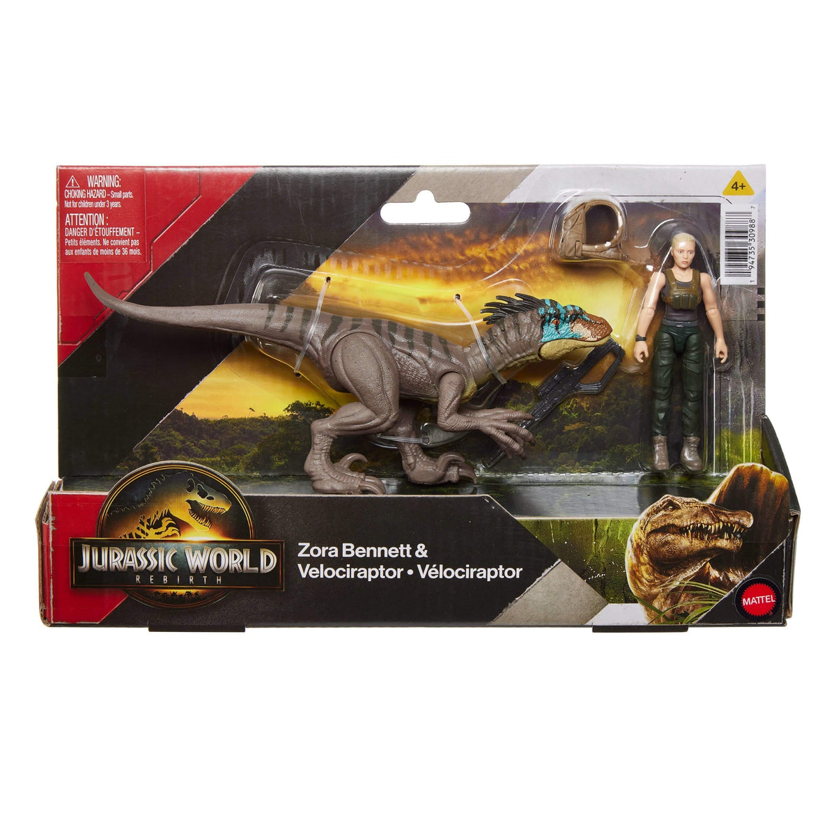 Jurassic World Set de Juego Rebirth Zora y Raptor