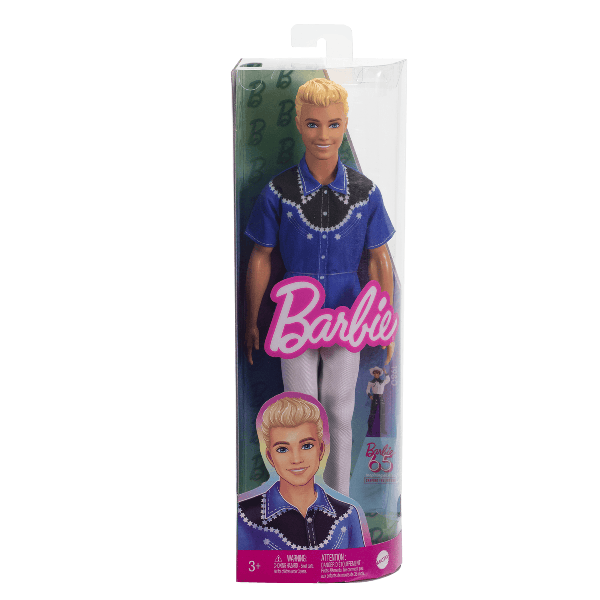 Barbie Fashionista Muñeco Ken Camisa Azul con Negro