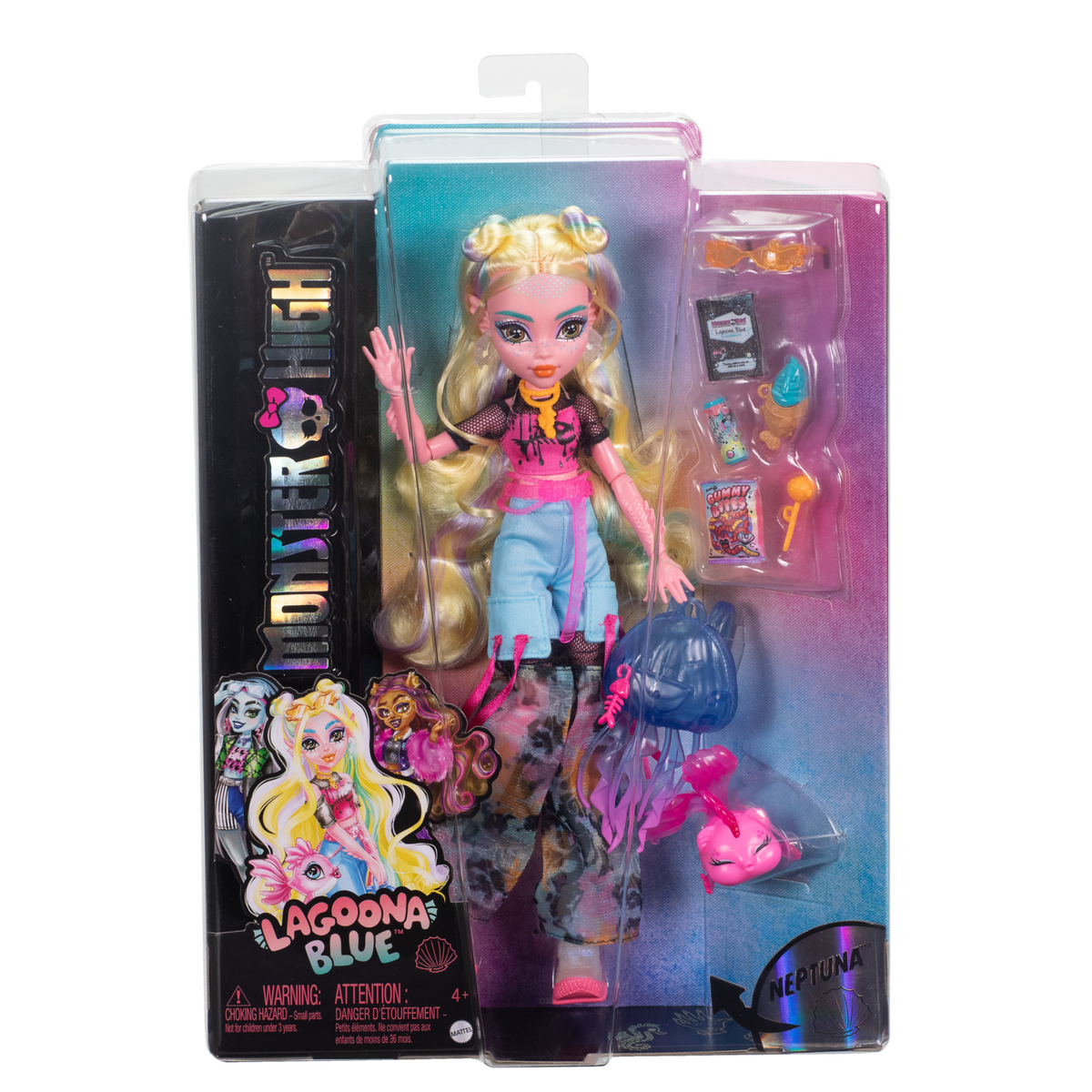 Monster High-Poupée Lagoona Blue-Poupée Avec Animal et Accessoires