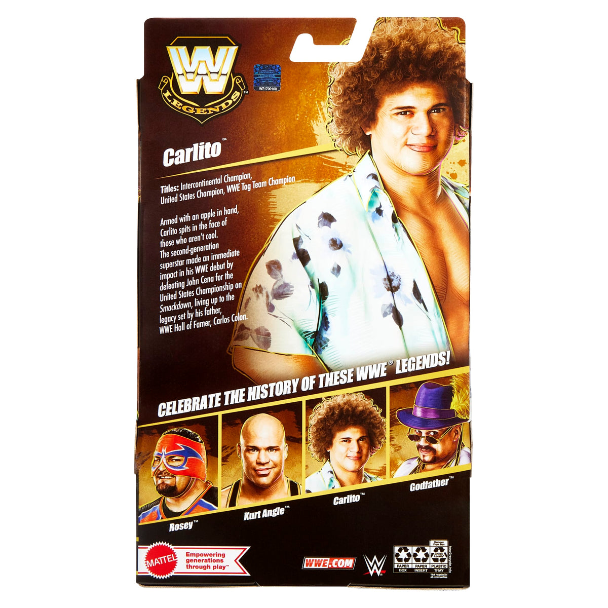 WWE Elite Legends Carlito Action Figure & Accessories, Series 26 Collectible Set, 6-inch