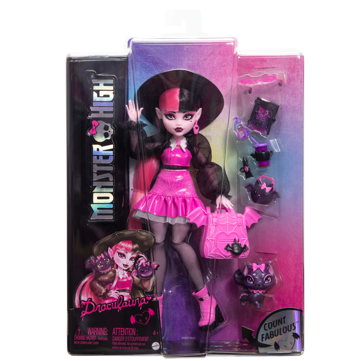 Monster High Poupée Mode Draculaura Avec Comte Fabuleux, Access.