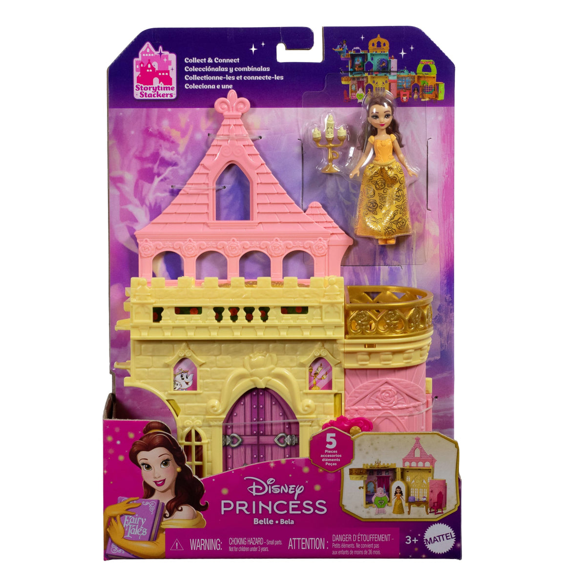 Disney Princesa Casa de Muñecas Castillo de Bella Apilable