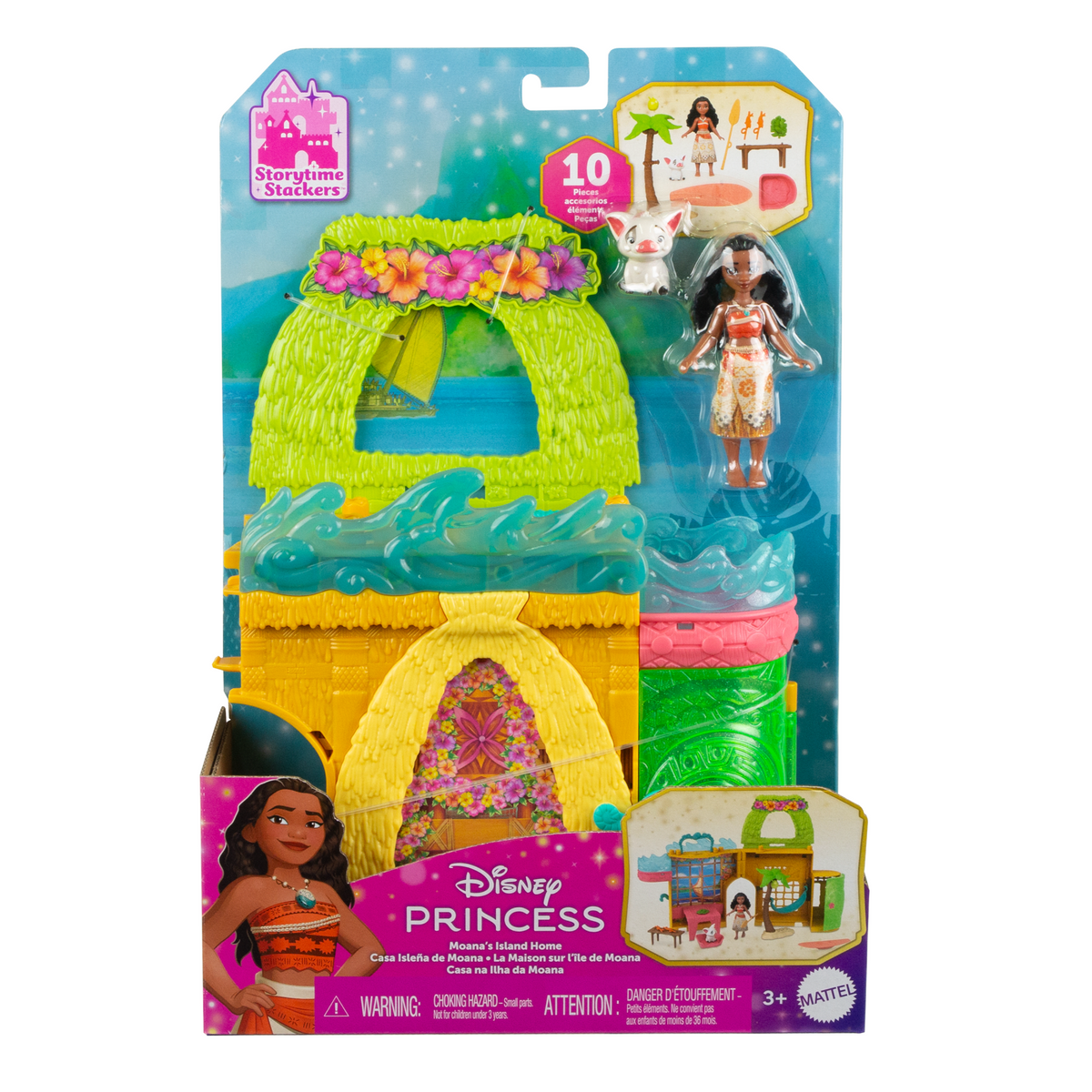 Disney Princesa Conjunto de Brinquedo Castelo Moana Empilhável