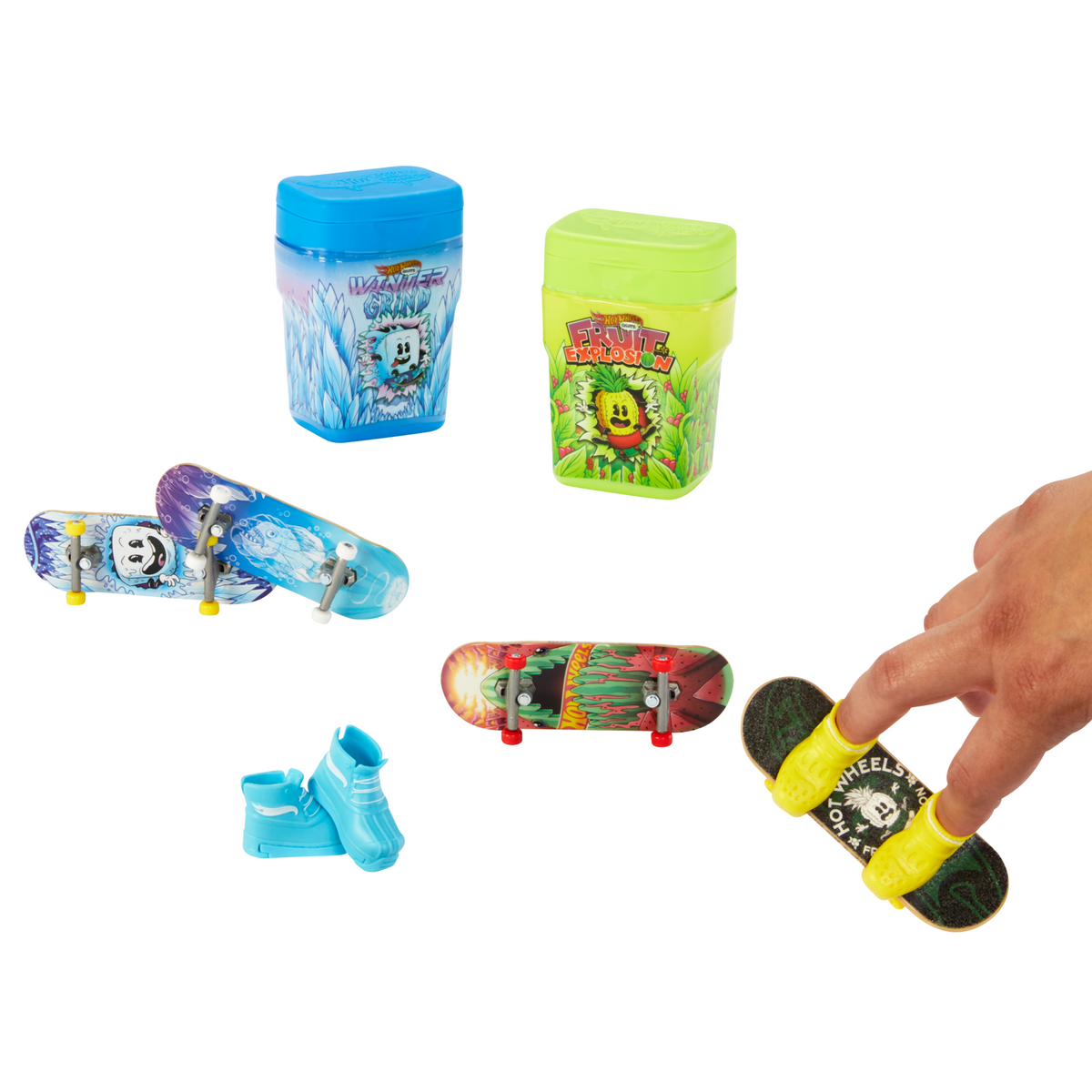 Hot Wheels-2Échantillons Saveur Skate-4Fingerboards Exclusifs