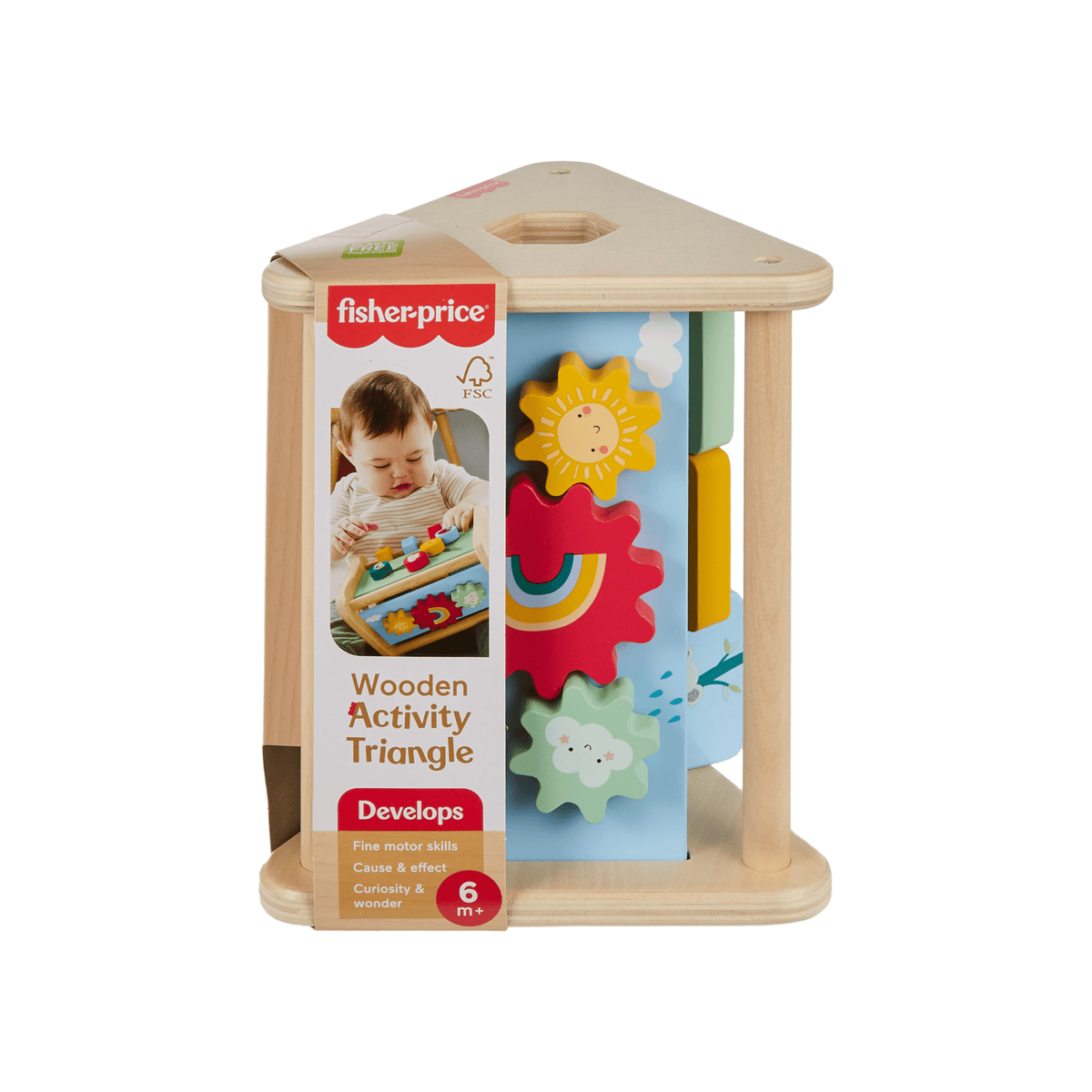 Fisher-Price Triangle D’Activités en Bois, 1Élément en Bois