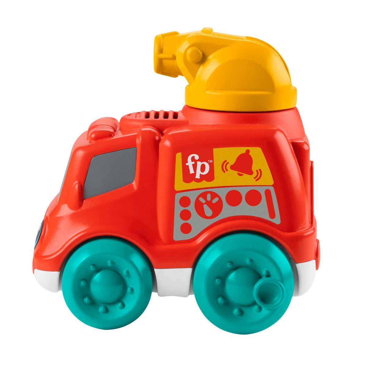 Fisher-Price Camion de Pompiers Sonore, Jouet à Pousser Pour Bébés