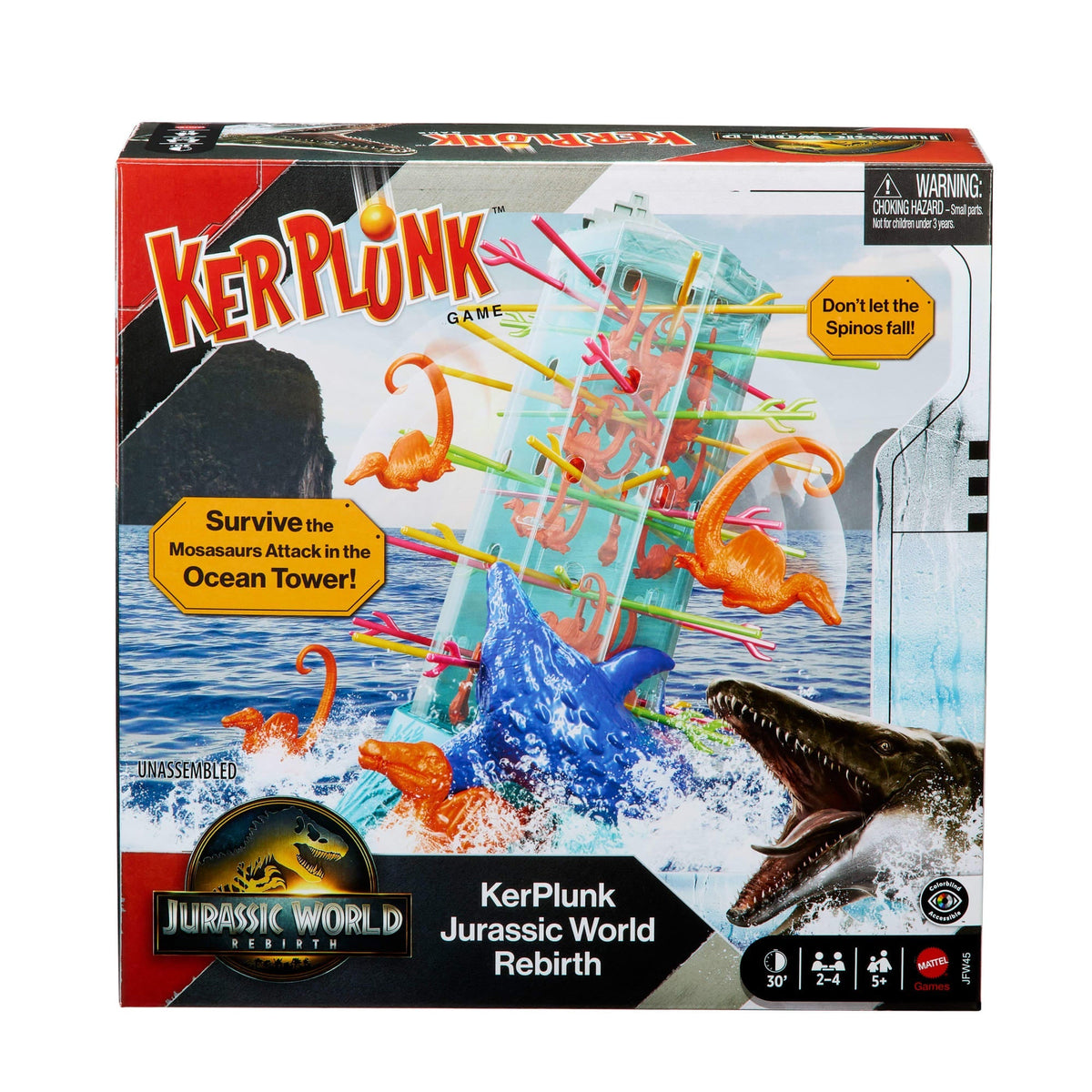 Kerplunk Jurassic World Rebirth Card Game For Kids & Family