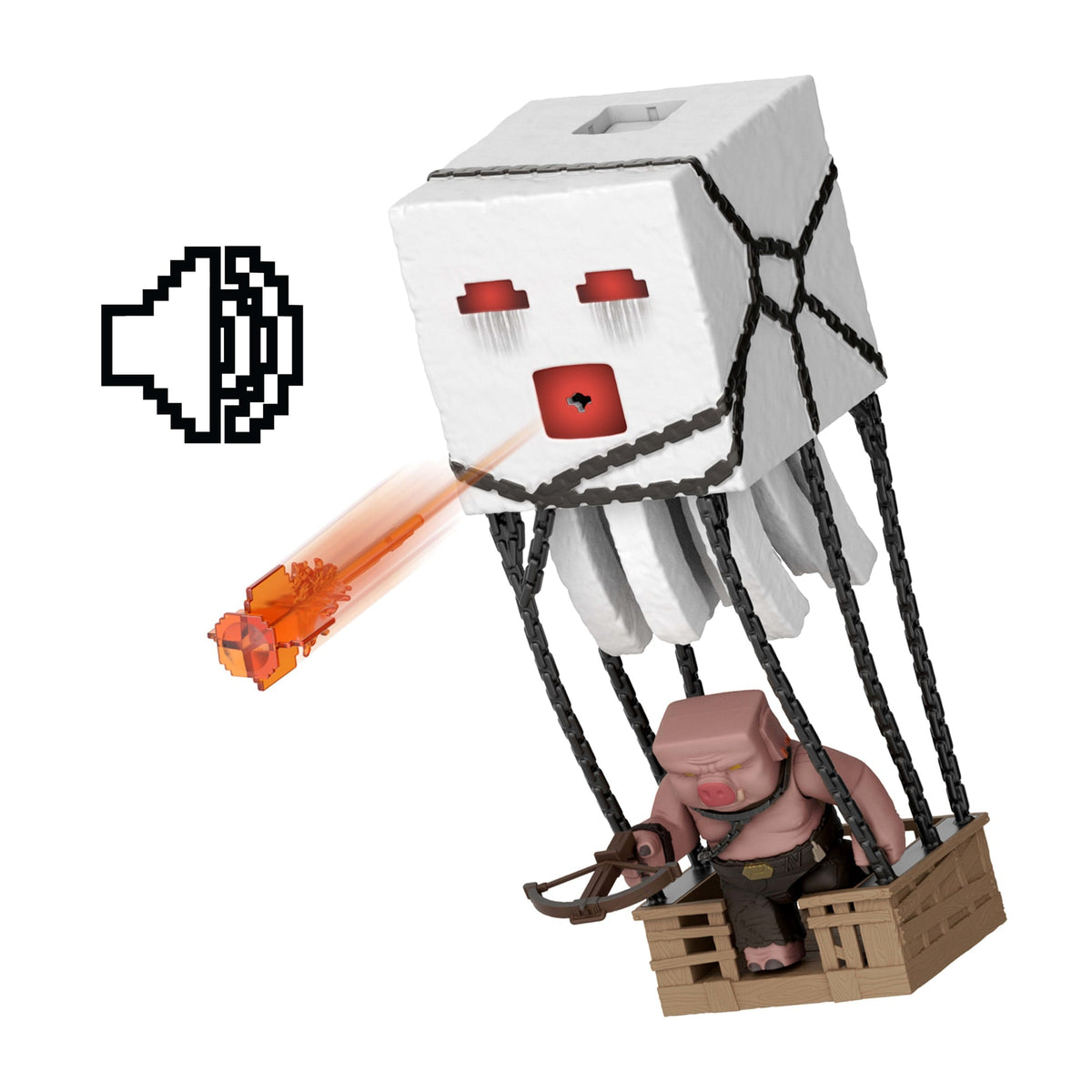 Minecraft Filme Figura de Brinquedo Ataque Explosivo do Ghast