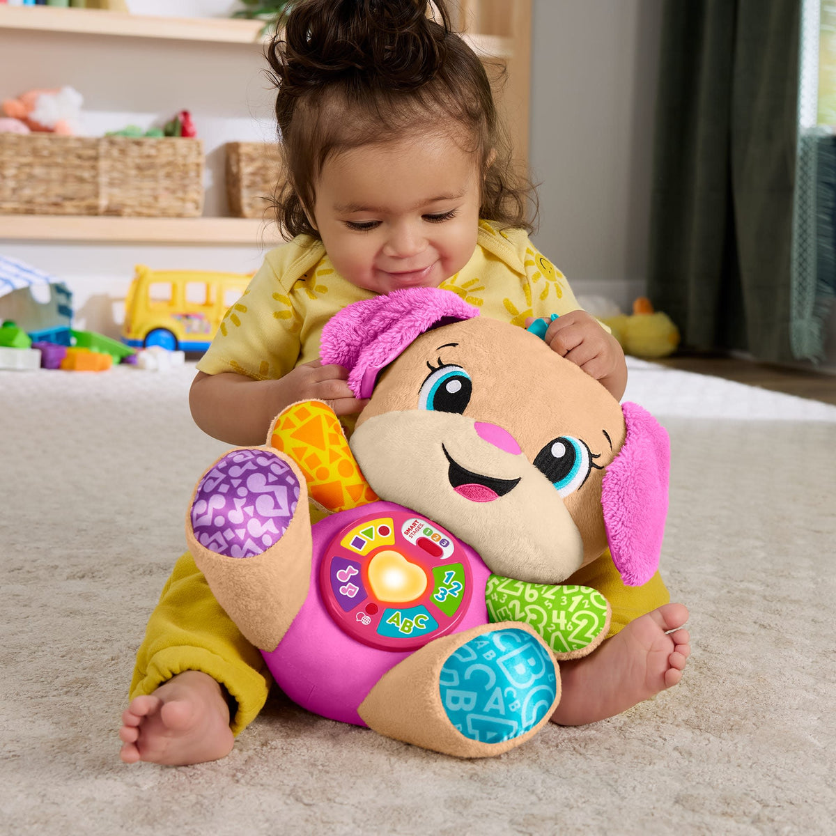 Fisher-Price Aprender e Brincar Brinquedo para Bebês Irmã do Cachorrinho Aprende Comigo
