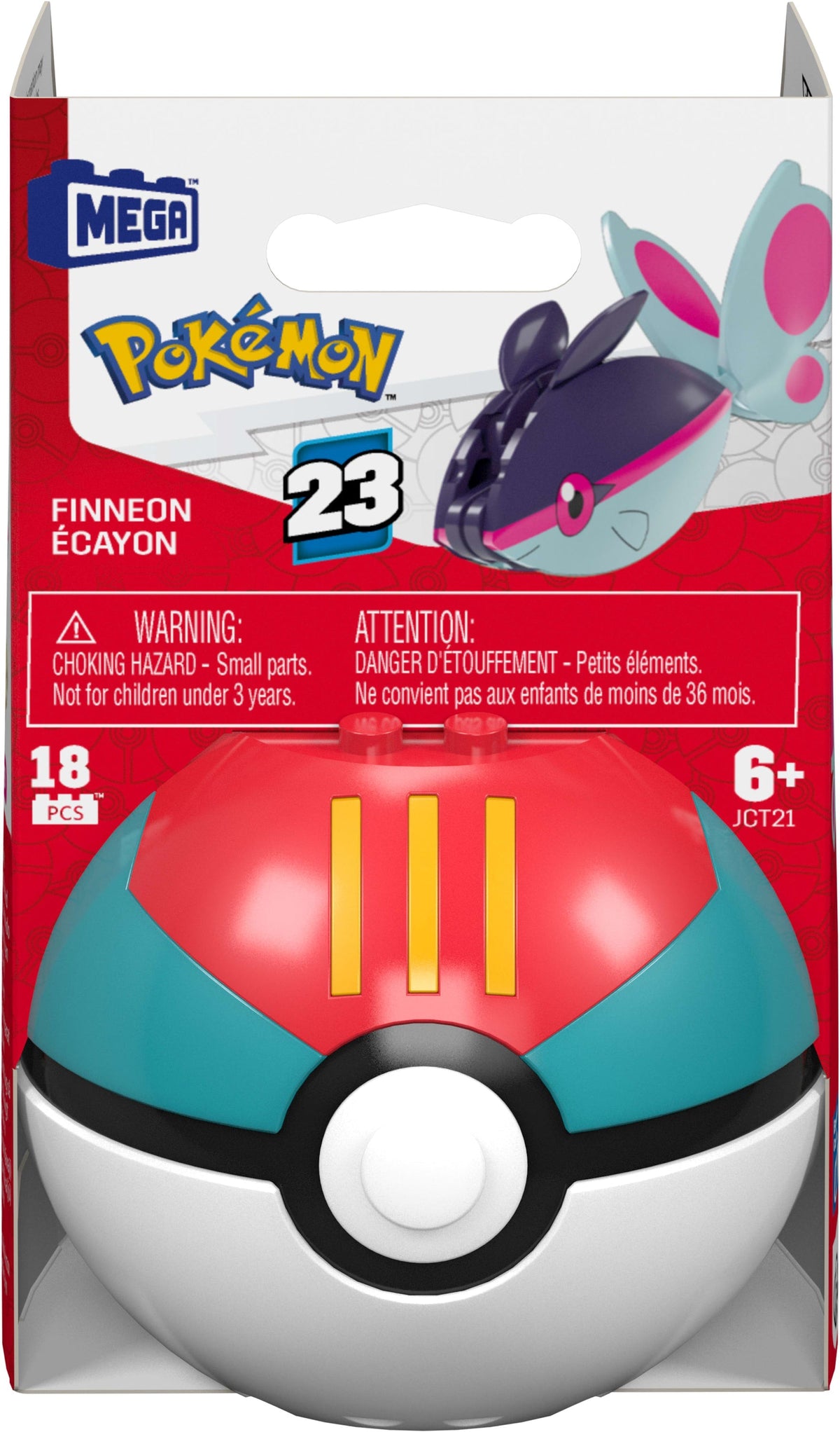 MEGA Pokémon Juguete de Construcción Pokébola Coleccionable Finneon