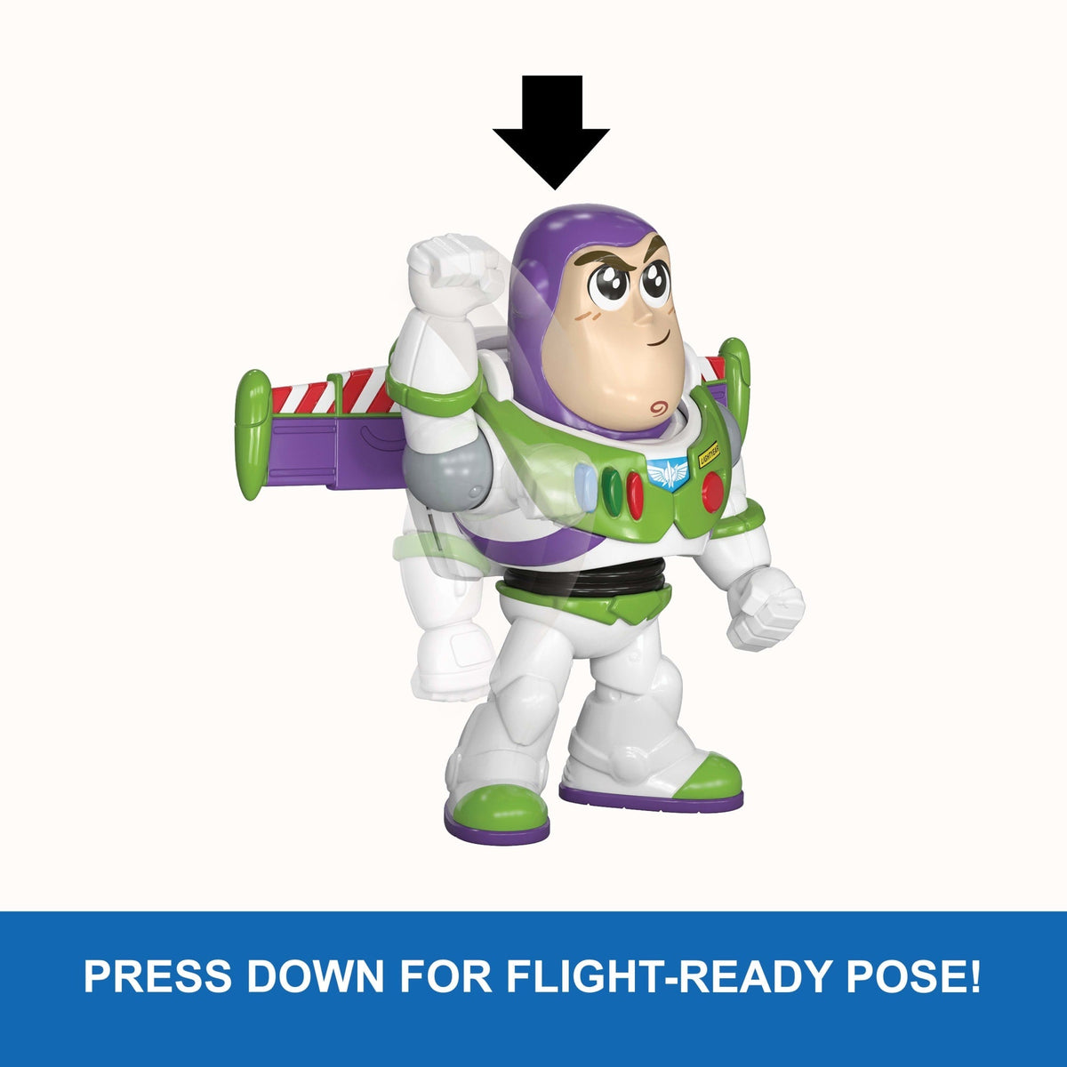 Disney And Pixar Click Figs Buzz Lightyear, Toy Story Small Movie Toy With Pop Up Action Move