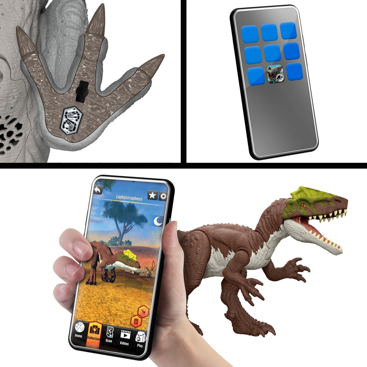Jurassic World Dinossauro de Brinquedo Rebirth Rastreadore Gigantes Eotriceratops