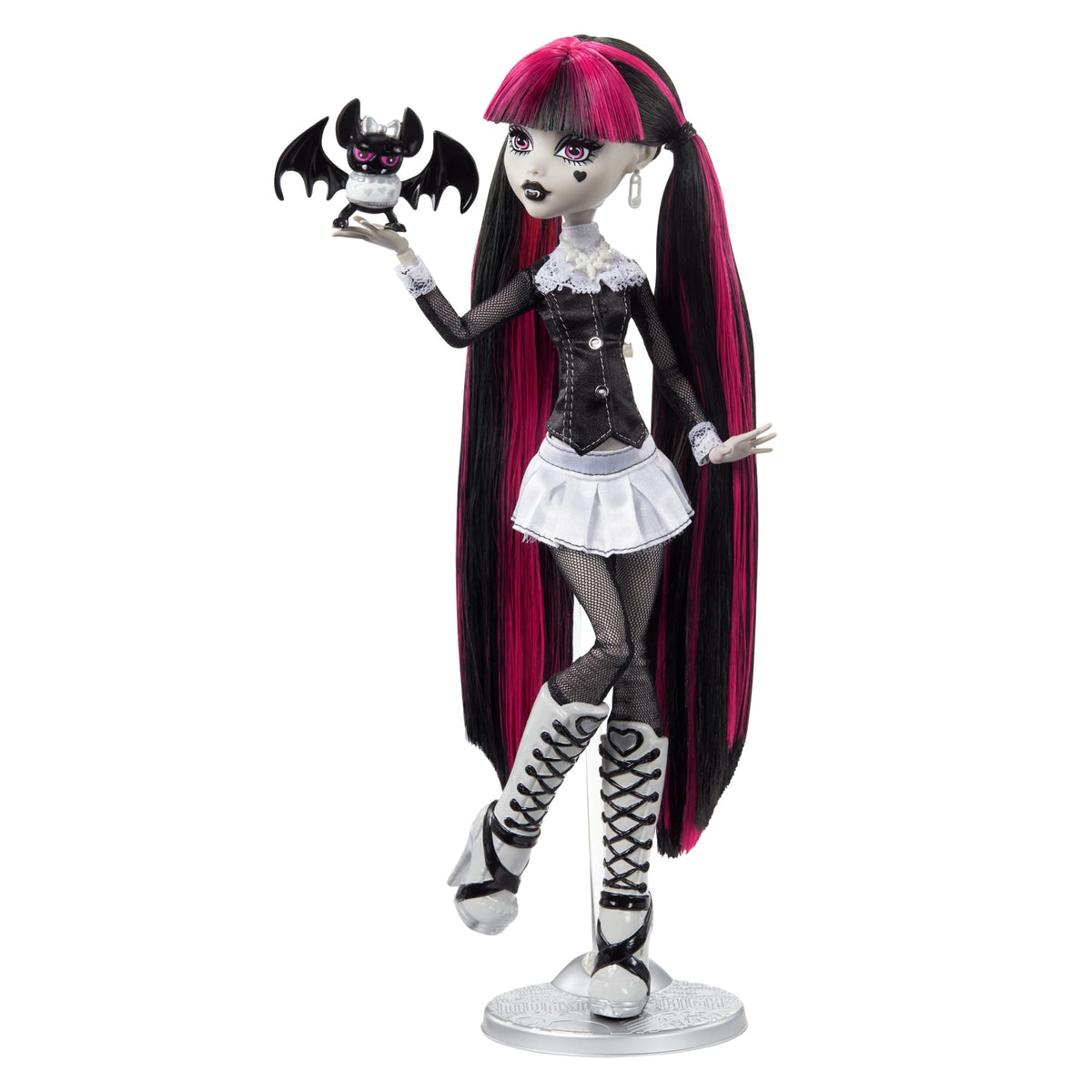 Monster High Reel Drama Draculaura Collector Doll in Black And White, Reproduction With Poster
