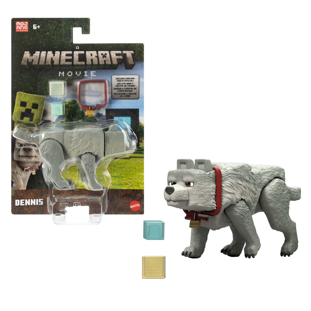 Minecraft o Filme Figura de Ação Lobo de 4 polegadas