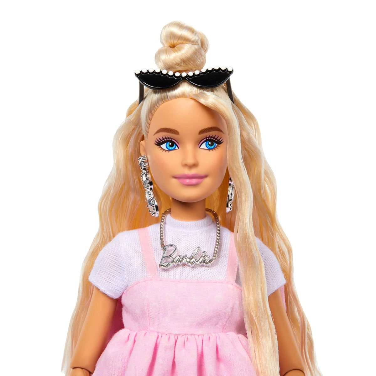 Barbie Fashionista Boneca Deluxe Vestido Rosa com Laço