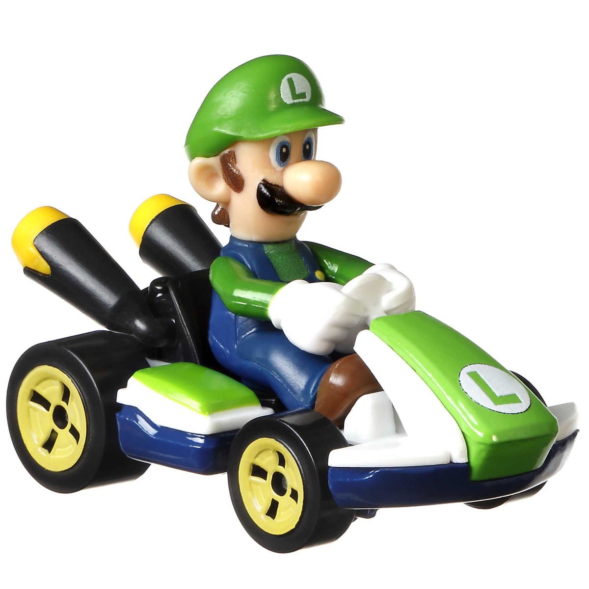 Hot Wheels Mario Kart Vehículo de Juguete Paquete de 4 con Mario, Donkey Kong, Luigi y Dry Bones