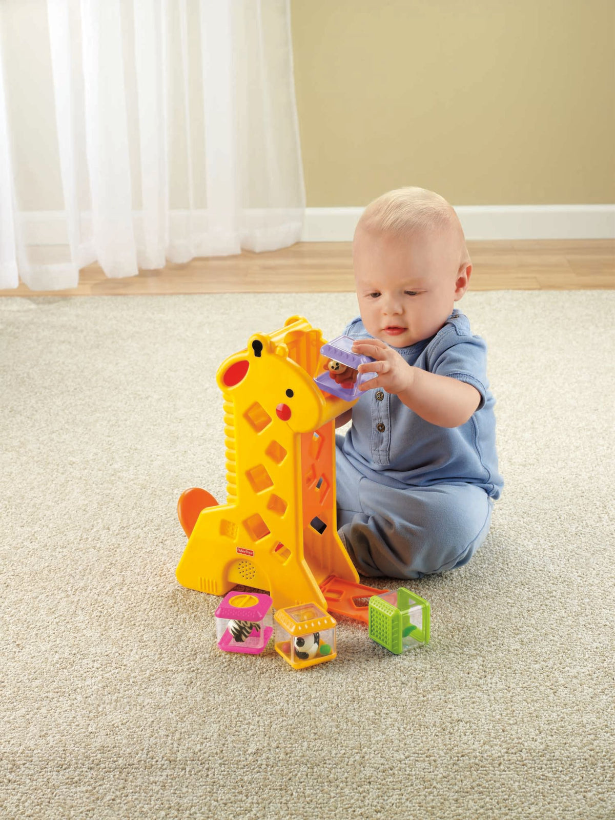 Fisher-Price Juguete para Bebés Jirafa Bloques Divertidos