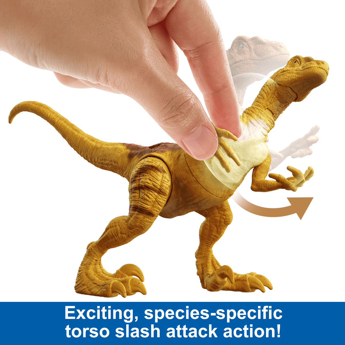 Jurassic World Strike Attack Velociraptor Dinosaur Toy With Single Strike Action