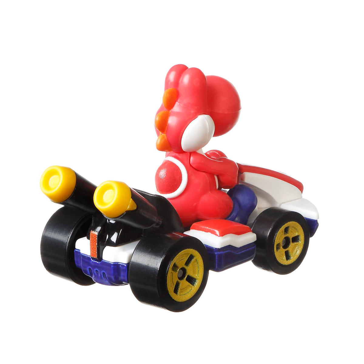 Hot Wheels Mario Kart Veículo de Brinquedo Kart Padrão Yoshi Vermelho