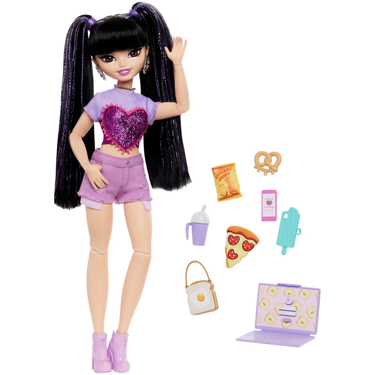 Barbie-Équipe de Rêve Renee-Poupée Avec 11Accessoires Nourriture
