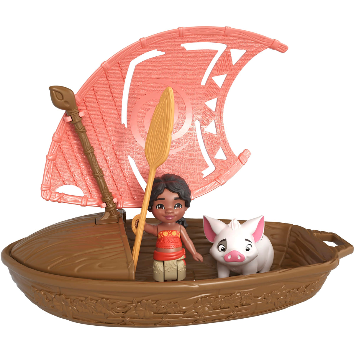 Moana 2 Conjunto de Brinquedo Canoa com Mini Boneca Surpresa e Acessórios