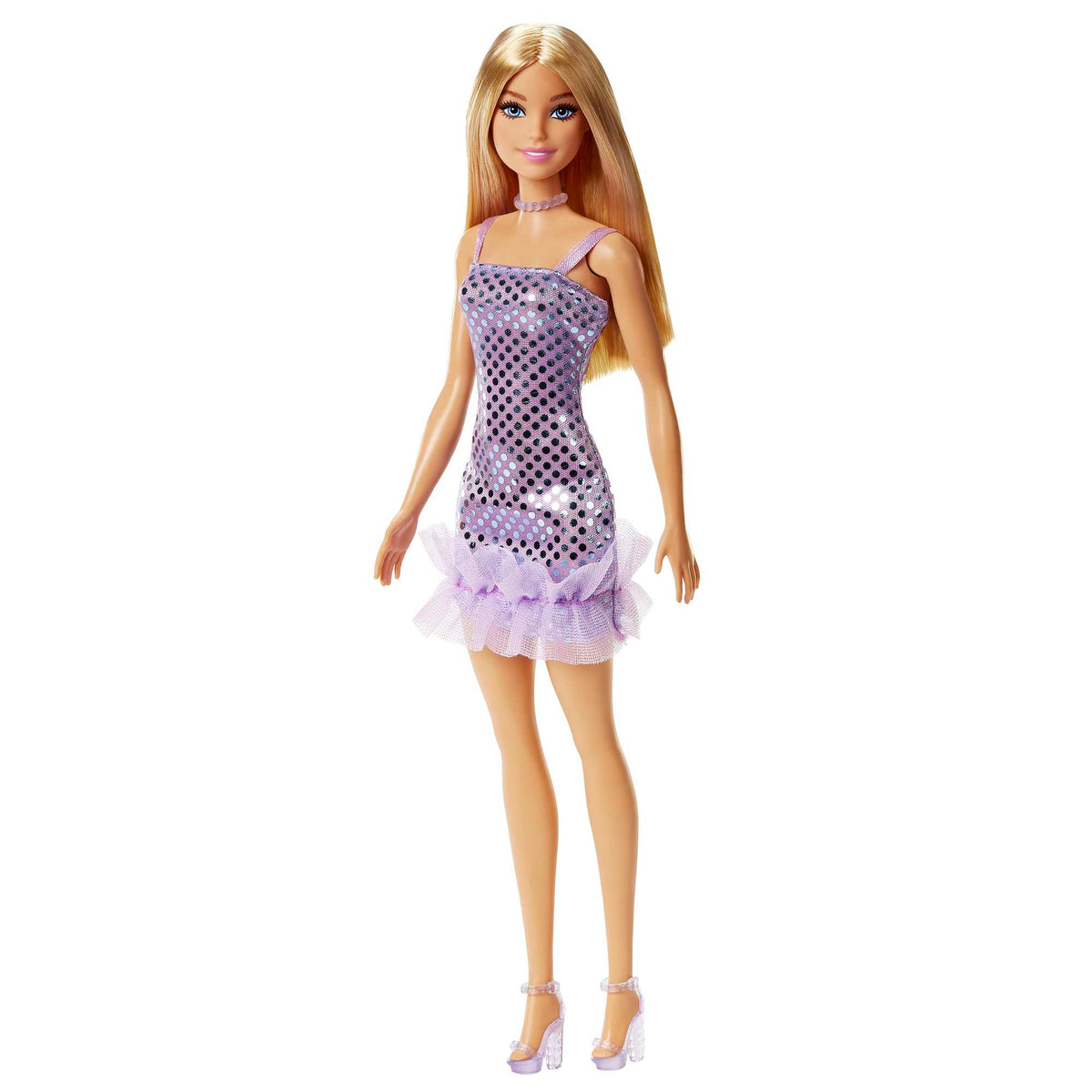 Barbie Fashion & Beauty Muñeca Glitz Vestido de Noche Lila