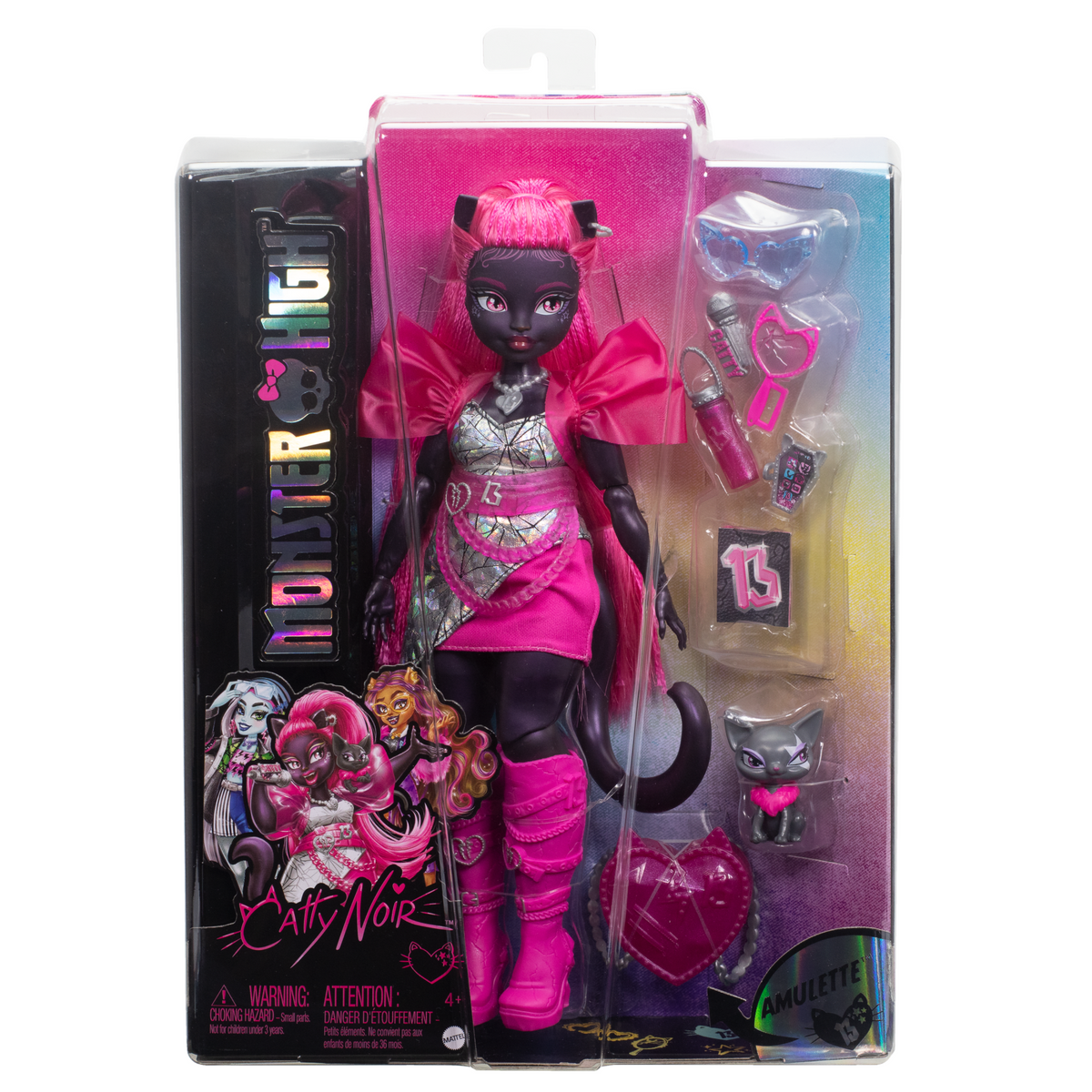 Monster High Catty Noir Fashion Doll With Pet Cat Amulette And Accessories