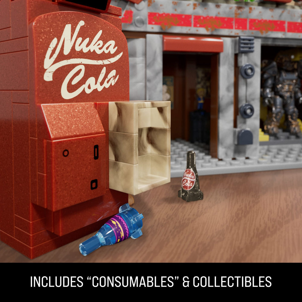 MEGA Fallout Red Rocket Building Toy Kit With 2 Action Figures (824 Pieces) For Collectors
