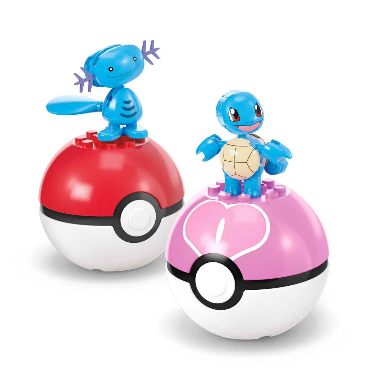 MEGA Pokémon Juguete de Construcción Pokébolas Equipo Entrenador de Tipo Agua