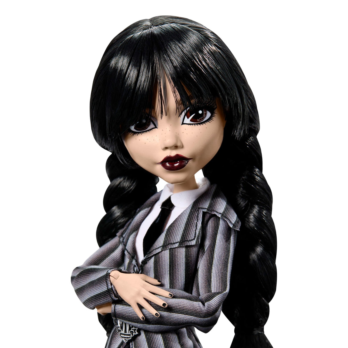 Monster High Wednesday Collectible Doll, Wednesday Addams in Nevermore Academy Uniform With Thing