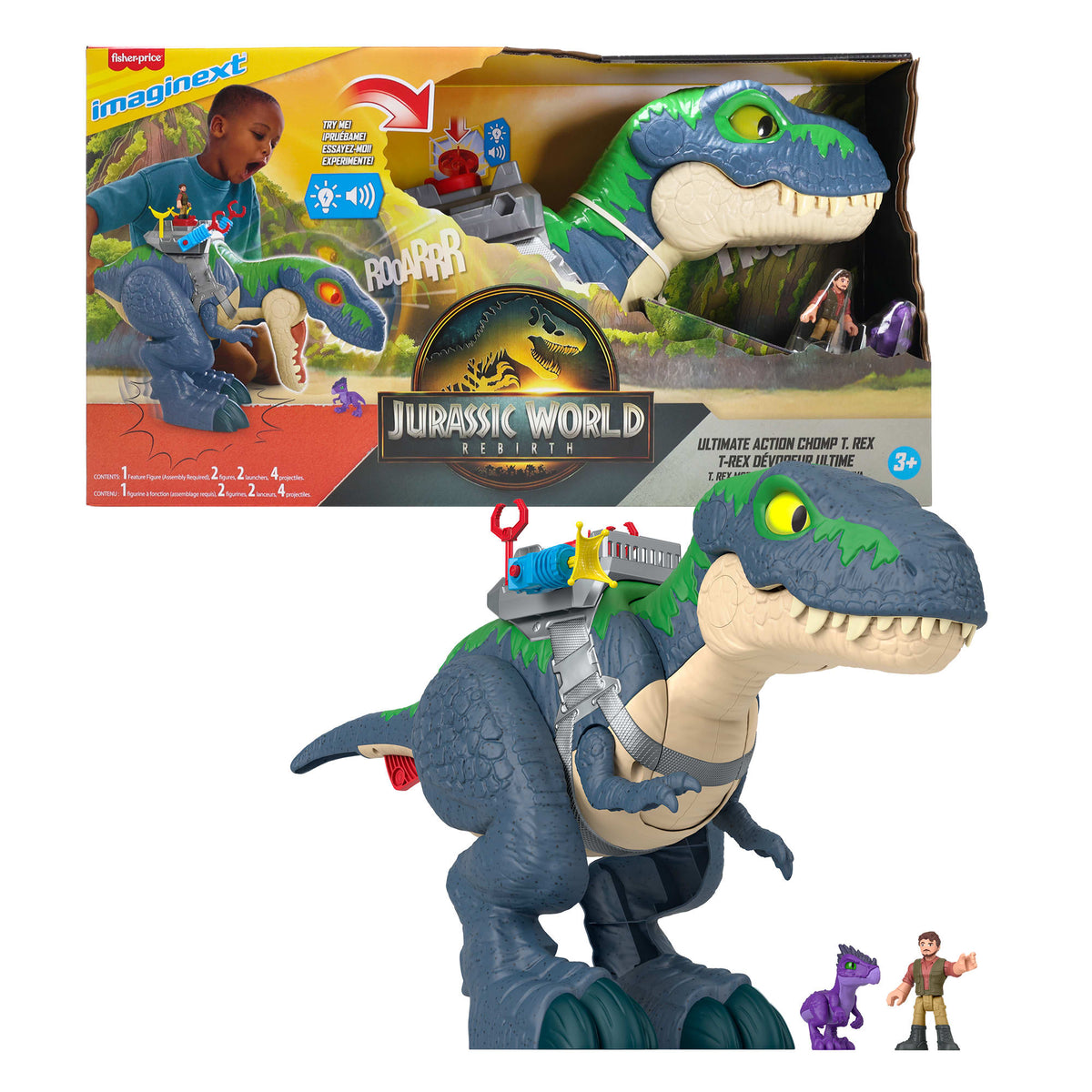 Imaginext Jurassic World Dinosaurio de Juguete Ultimate T. Rex con Luces y Sonidos