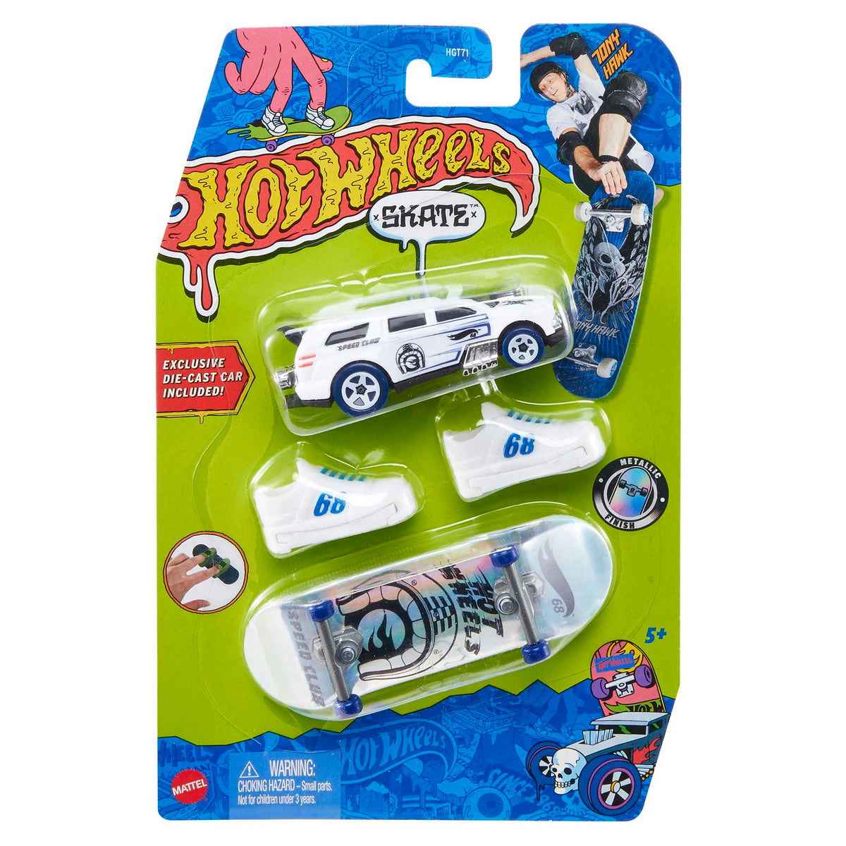 Hot Wheels Skate Vehículo de Juguete Patineta de Colección SPEED SHREDDER™ + NITRO TAILGATER™ con Diecast