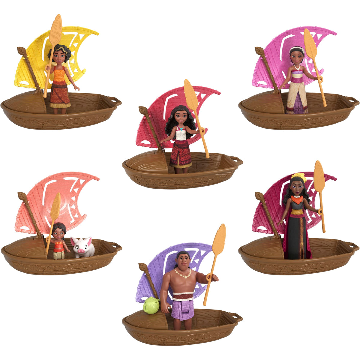 Moana 2 Set de Juego Canoa con Mini Muñeca Sorpresa y Accesorios