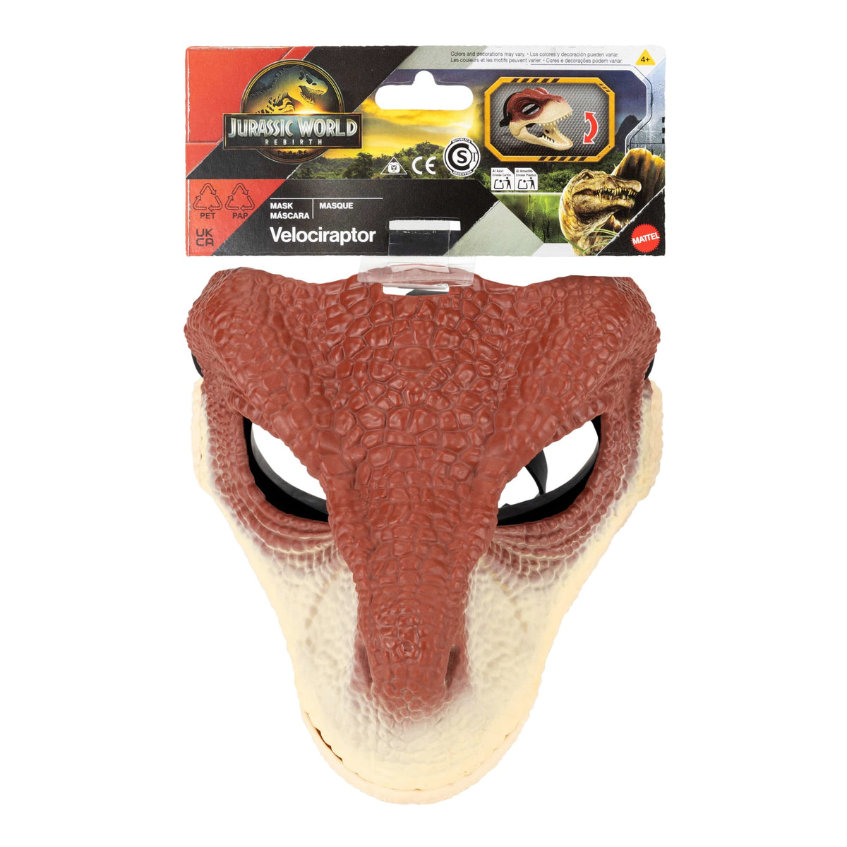 Jurassic World Juguete Rebirth Máscara Raptor