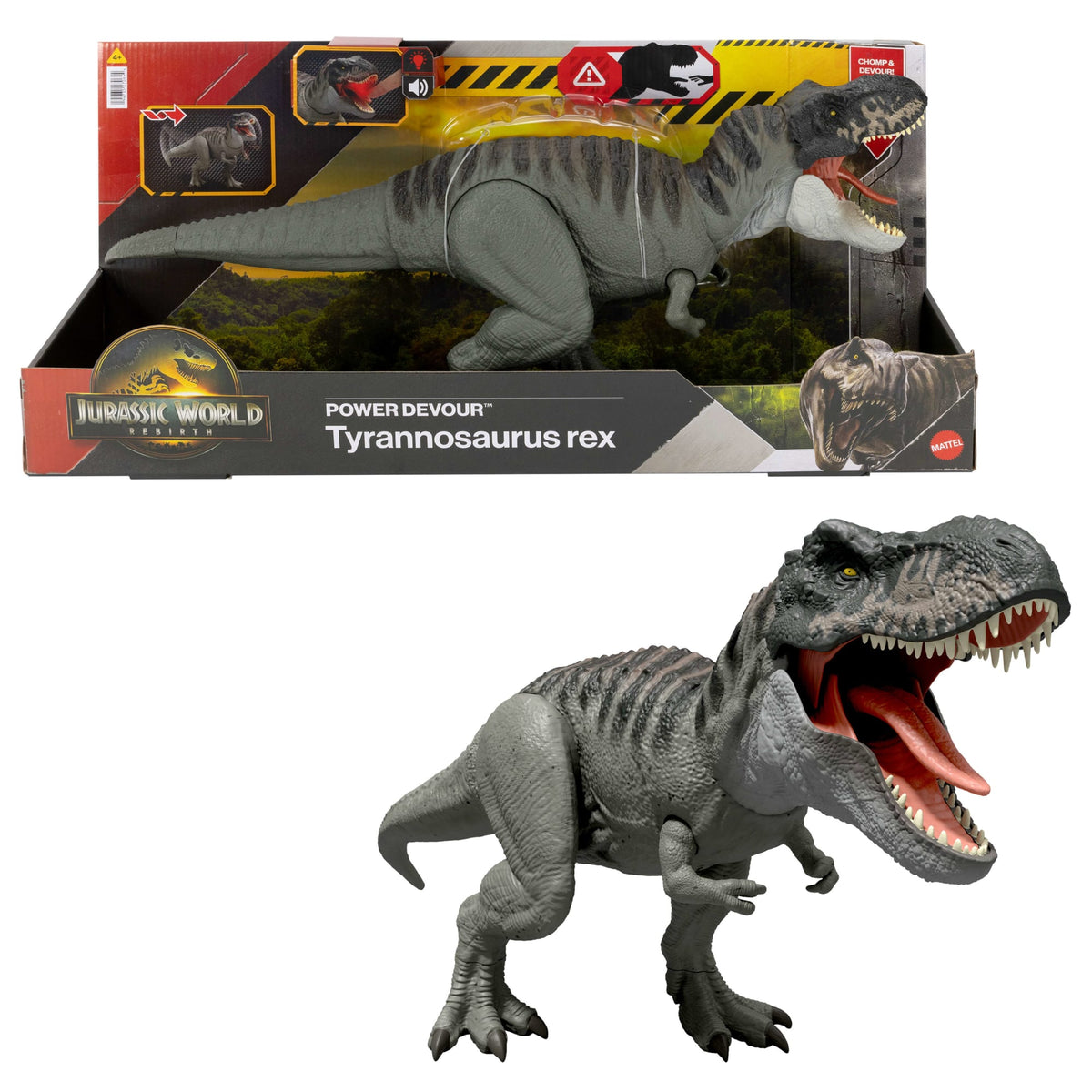 Jurassic World Dinosaurio de Juguete Rebirth T-Rex Mordida Destructora