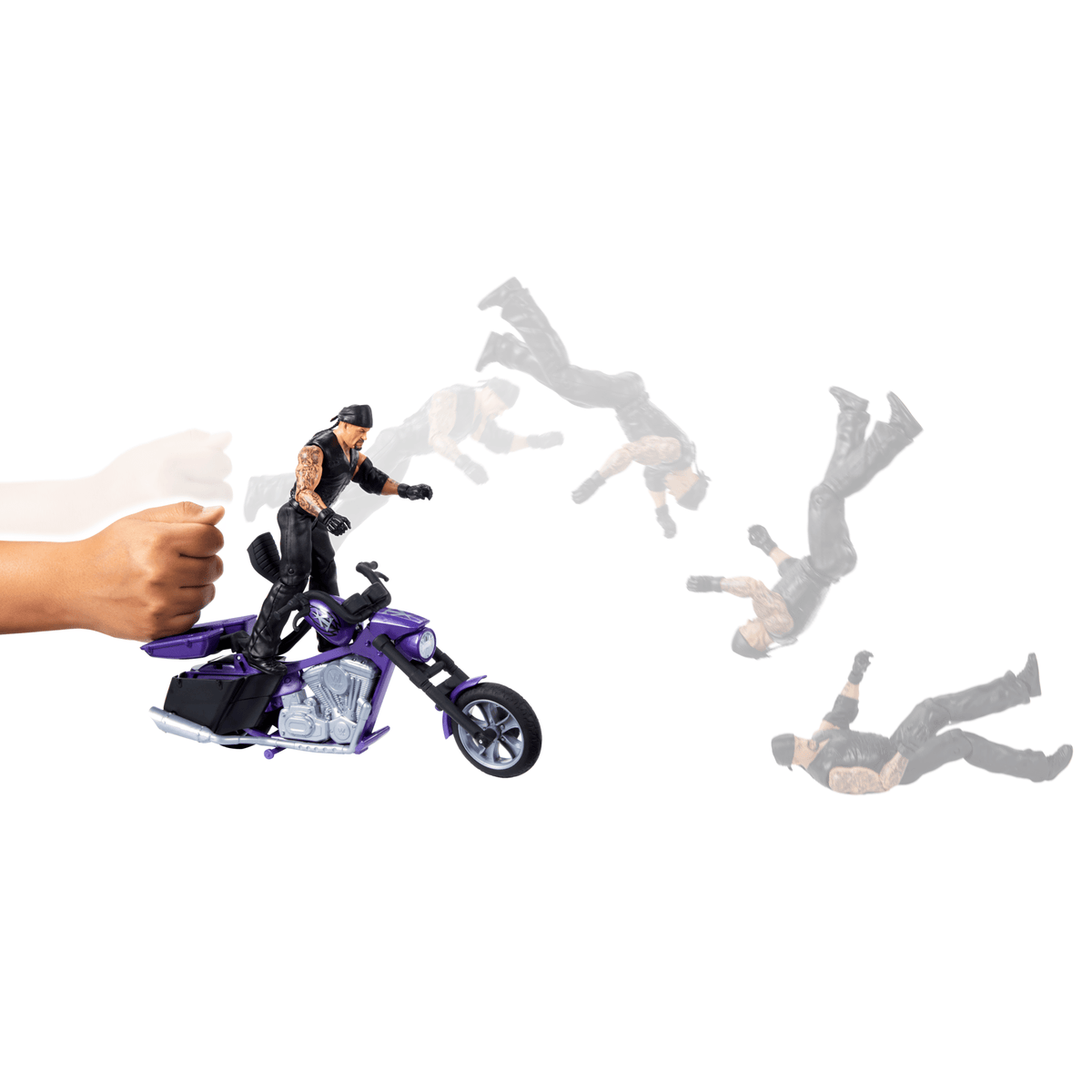 Wwe  Wrekkin’  Véhicule et Fig.  Boneyard Slamcycle et Undertaker