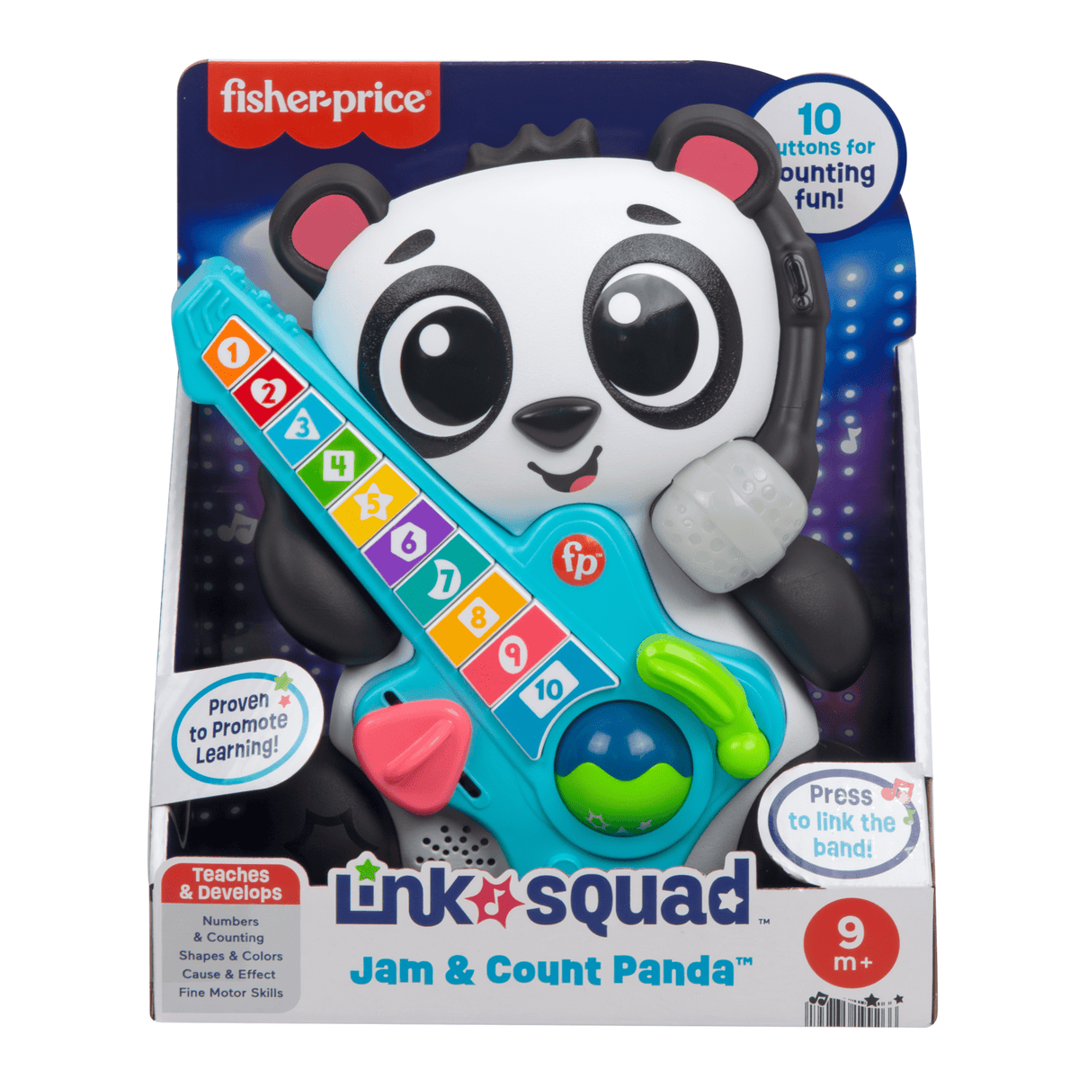 Fisher-Price Brinquedo para Bebês Esquadrão Musical Panda Vamos Contar Juntos