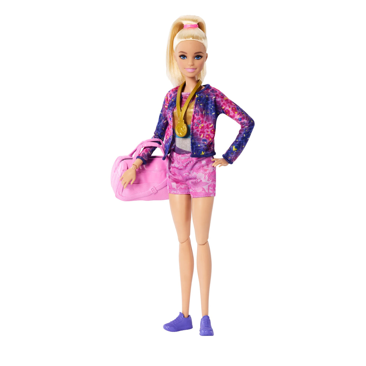 Barbie Coffret de Jeu Gymnaste, Poupée Mode, Blonde, 10Accessoires