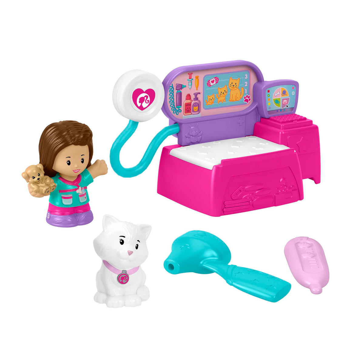 Fisher-Price Little People Barbie Veterinarian Playset For Toddlers And Preschool Kids, 5 Pieces