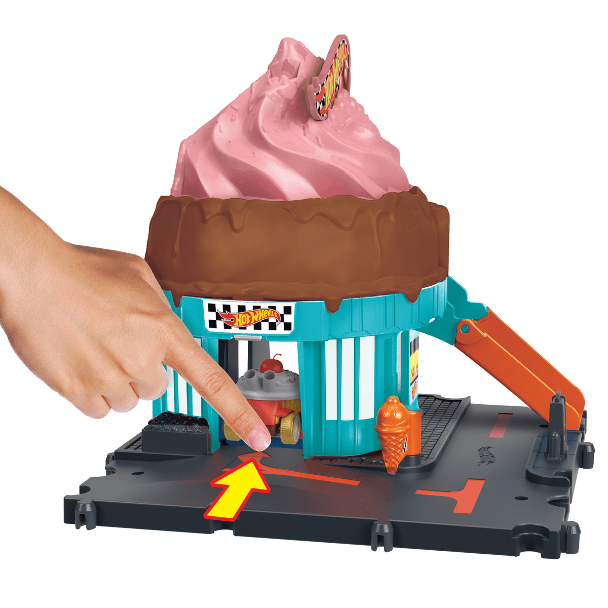 Hot Wheels City Pista de Juguete Heladería