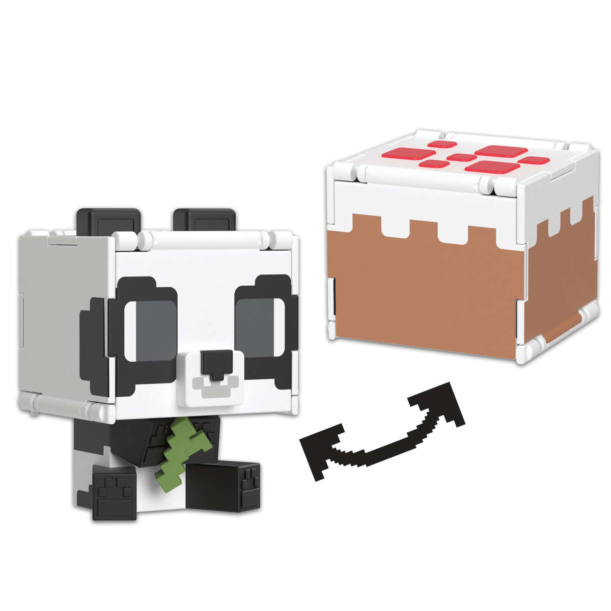 Minecraft Vanilla Figura de Acción Flippin' de 3.75 Panda + Pastel