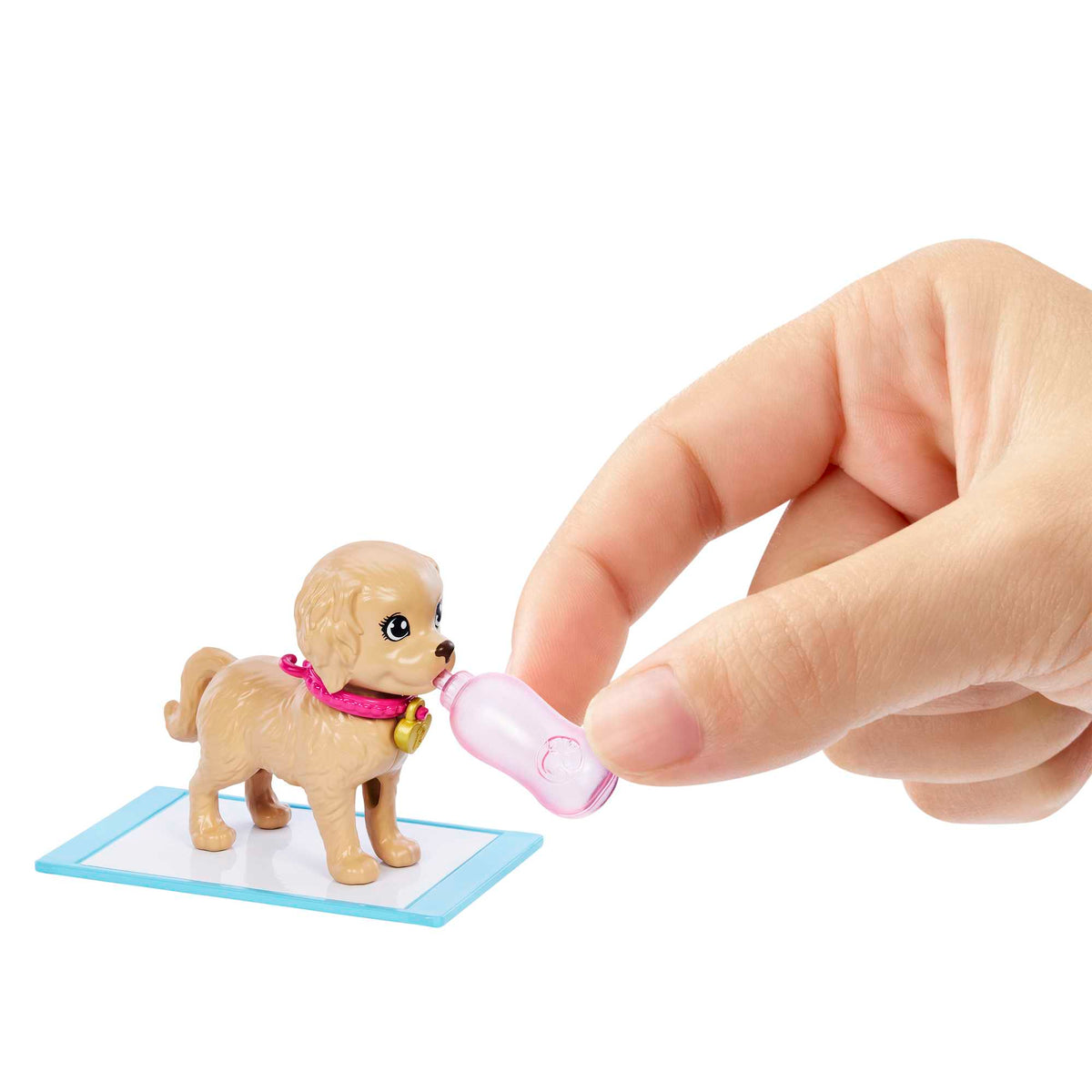 Barbie Conjunto de Brinquedo Adota um Cachorrinho Vestido Roxo