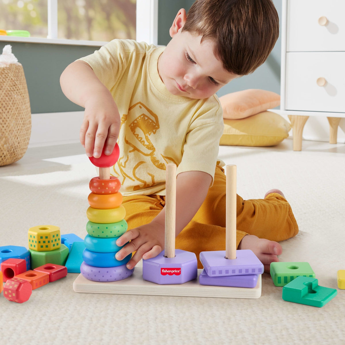 Fisher-Price Juguete para Bebés Torres de Actividades de Madera