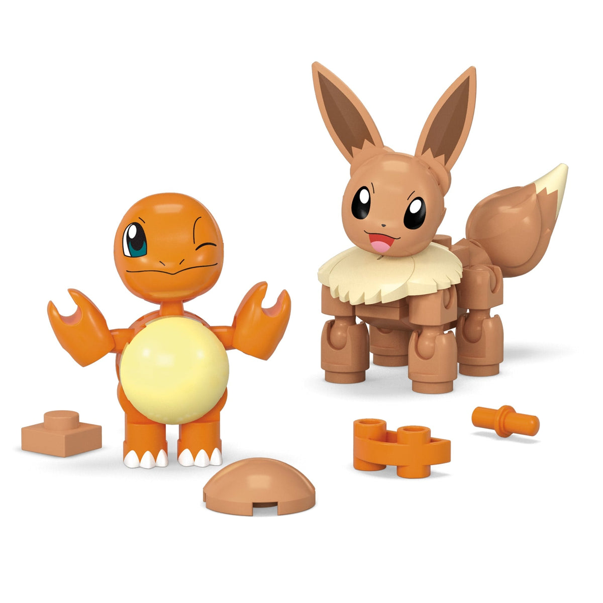 Mega  Pokémon  Figurines Articulées  Salamèche et Évoli, 40Pièces