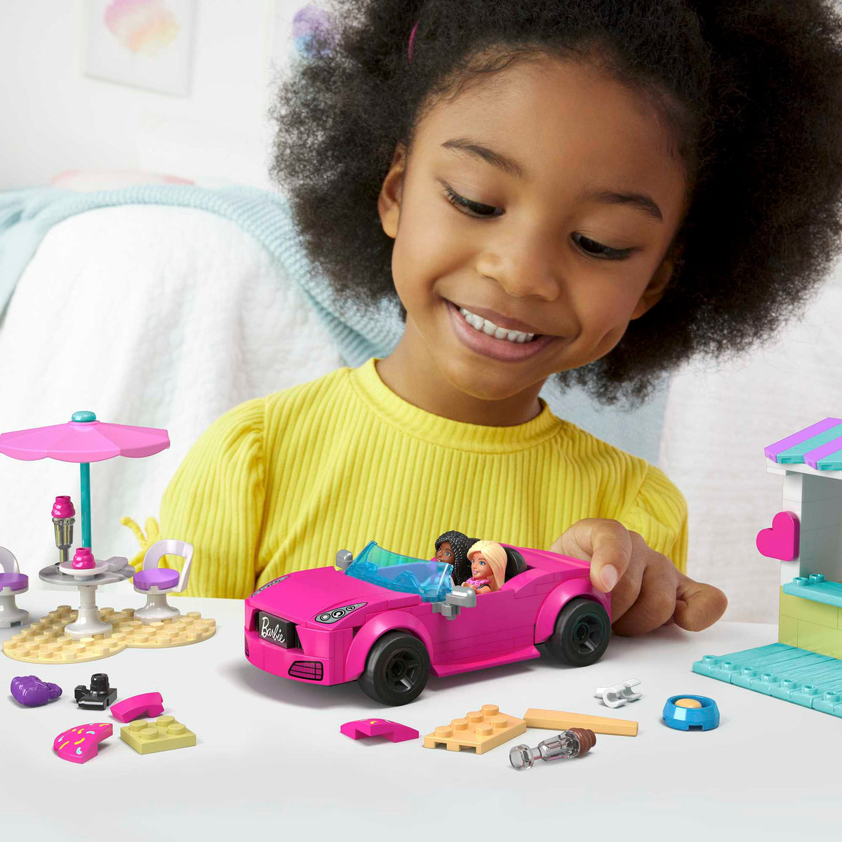 Mega-Barbie-Décapotable et Stand de Glaces-Coffret 225 Pièces