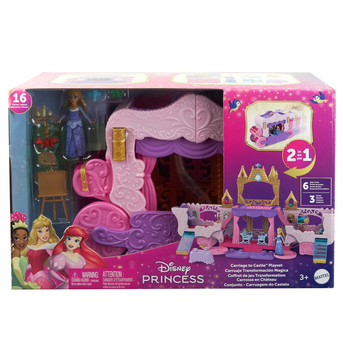 Disney Princesa Set de Juego Carruaje Transformación Mágica