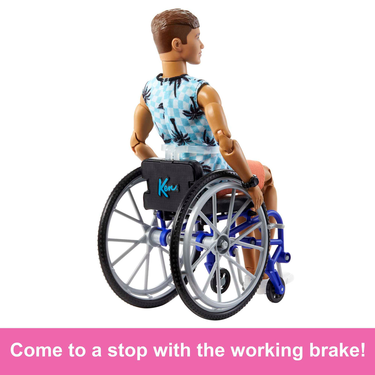 Ken Doll With Wheelchair & Ramp, Barbie Fashionistas, Brunette