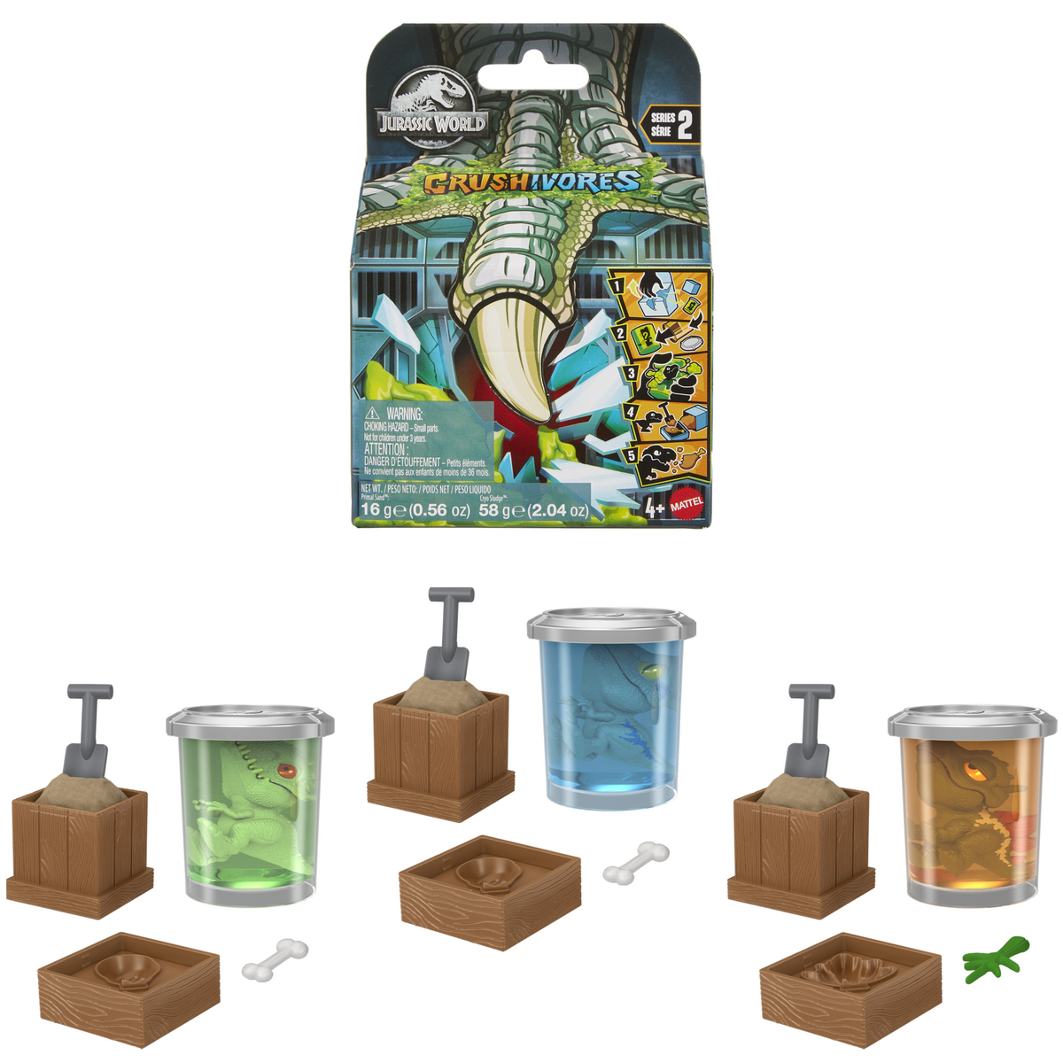 Jurassic World Crushivores Unboxing Mini Dinosaur With Multiple Surprises & Compounds